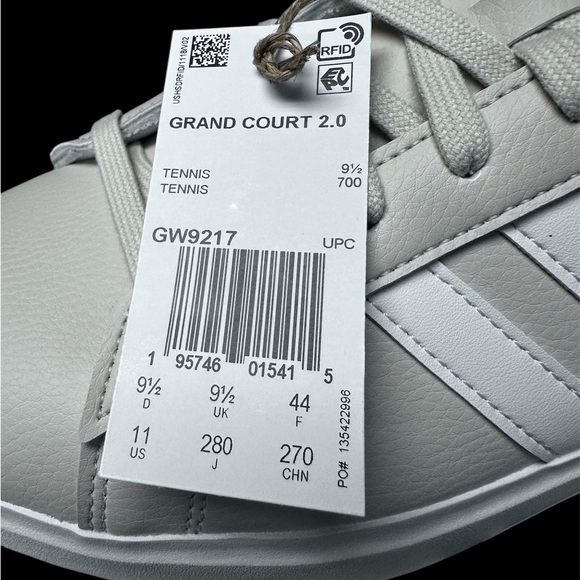 Women’s Adidas Grand Court 2.0 Sneakers 'Beige White' GW9217 - Picture 2 of 3